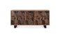GINER Y COLOMER Aparador de madera de acacia y metal con 4 puertas y 3 cajones